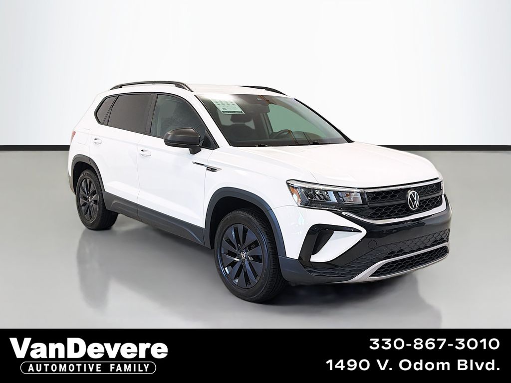 Pure White 2022 Volkswagen Taos SUV / Crossover All-Wheel Drive 7-Speed Dual Clutch