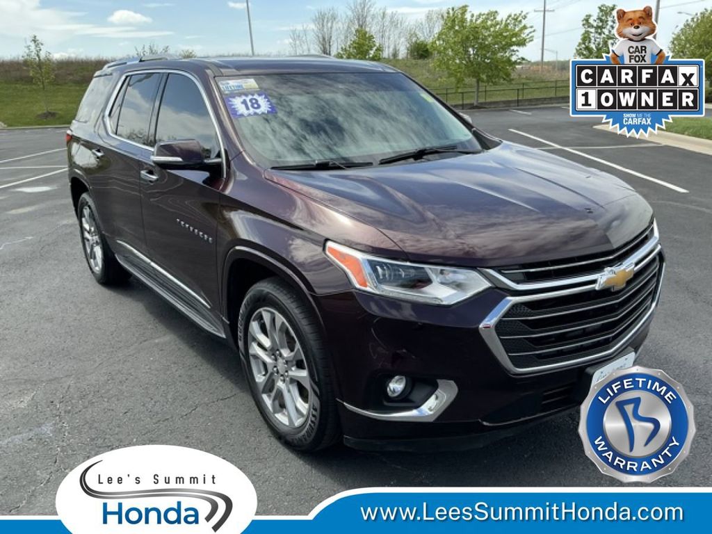 Black Currant Metallic 2018 Chevrolet Traverse Premier AWD SUV / Crossover Four-Wheel Drive 9-Speed Automatic
