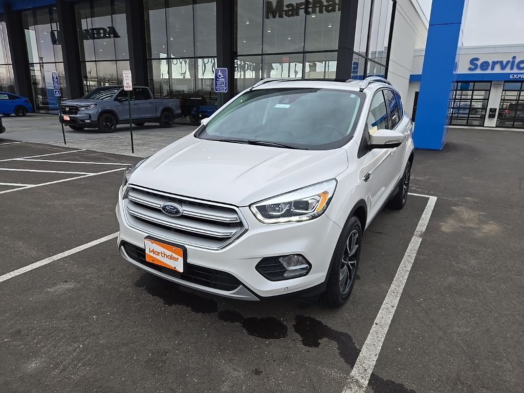 White Platinum 2018 Ford Escape Titanium AWD SUV / Crossover All-Wheel Drive 6-Speed Automatic