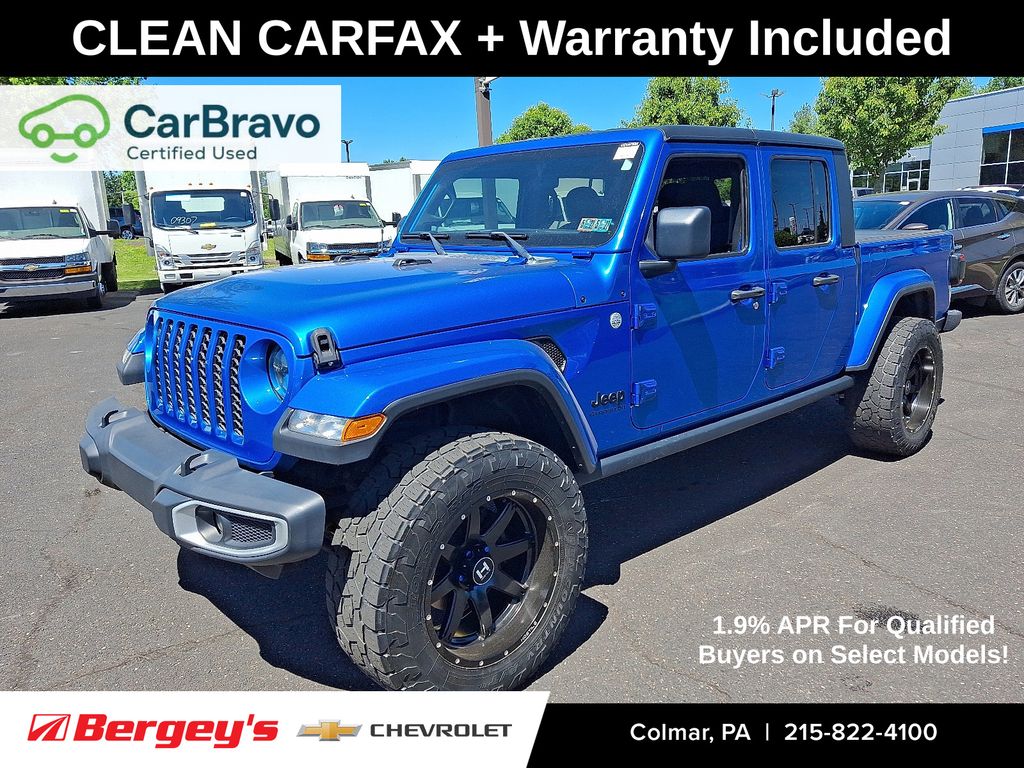 Hydro Blue Pearlcoat 2021 Jeep Gladiator Pickup Truck Four-Wheel Drive 8-Speed Automatic