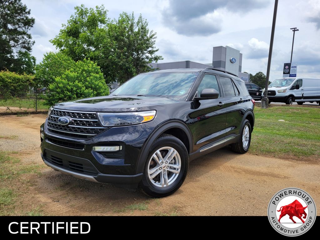 Black Metallic 2022 Ford Explorer XLT AWD SUV / Crossover All-Wheel Drive Automatic