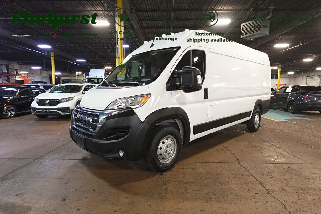 Bright White Clearcoat 2023 RAM ProMaster 3500 159 High Roof Extended Cargo Van FWD Van Front-Wheel Drive 9-Speed Automatic