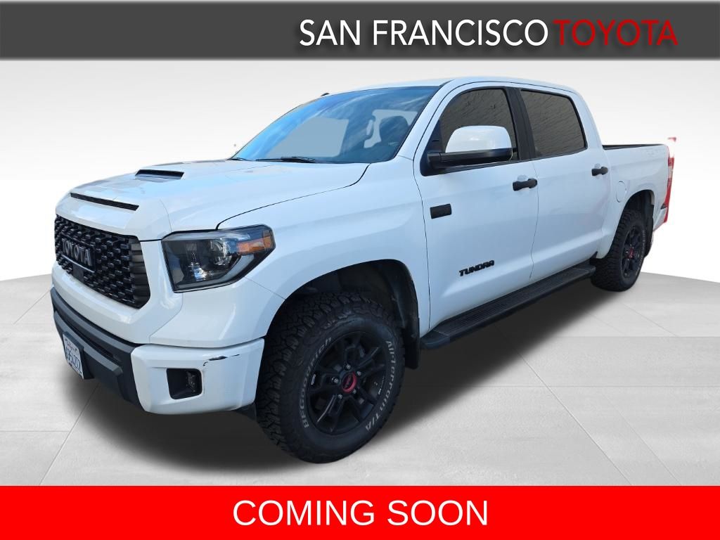 Super White 2019 Toyota Tundra TRD Pro CrewMax 5.7L 4WD Pickup Truck Four-Wheel Drive 6-Speed Automatic