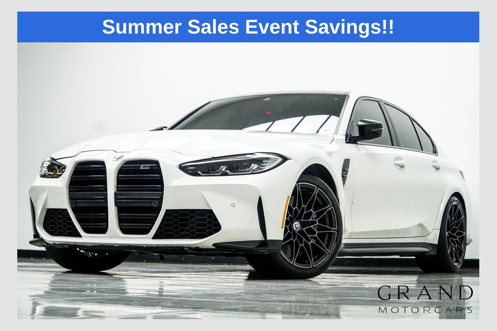 Alpine White 2023 BMW M3 Sedan All-Wheel Drive 8-Speed Automatic