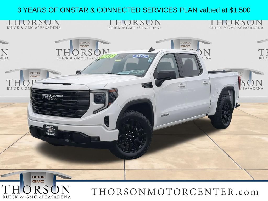 Summit White 2022 GMC Sierra 1500 Elevation Crew Cab 4WD Pickup Truck Four-Wheel Drive 8-Speed Automatic