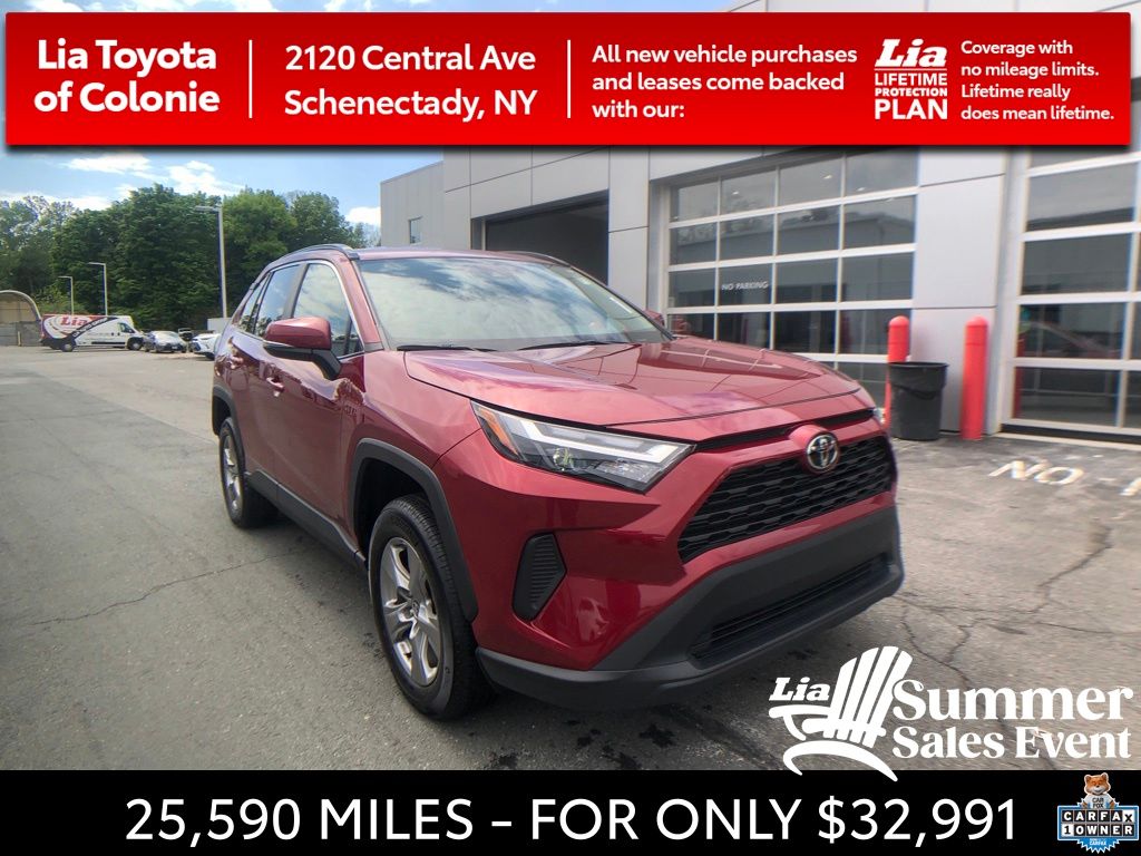 Red (Ruby Flare Pearl) 2025 Toyota RAV4 XLE AWD SUV / Crossover All-Wheel Drive 8-Speed Automatic