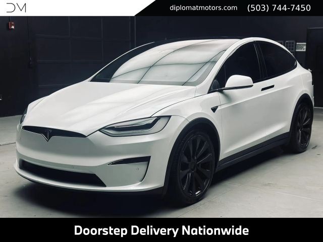 Pearl White 2023 Tesla Model X SUV / Crossover All-Wheel Drive 1-Speed Automatic