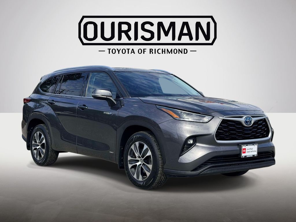Magnetic Gray Metallic 2021 Toyota Highlander Hybrid XLE AWD SUV / Crossover All-Wheel Drive Continuously Variable Transmission