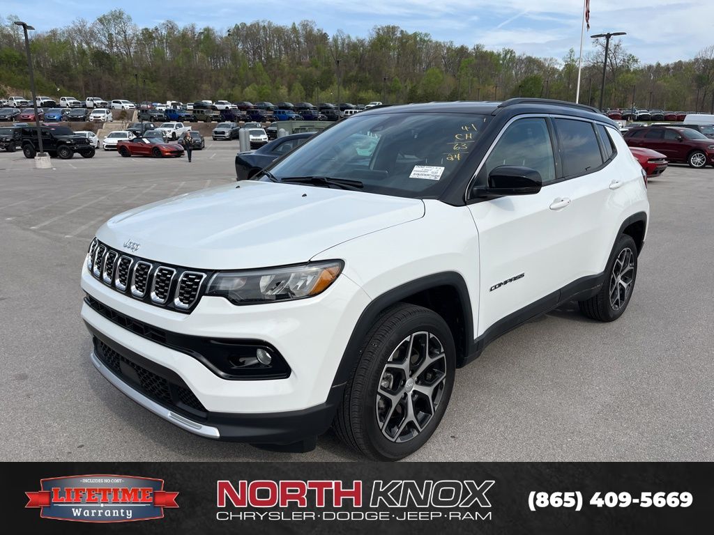 Bright White Clearcoat 2024 Jeep Compass Limited 4WD SUV / Crossover Four-Wheel Drive 8-Speed Automatic