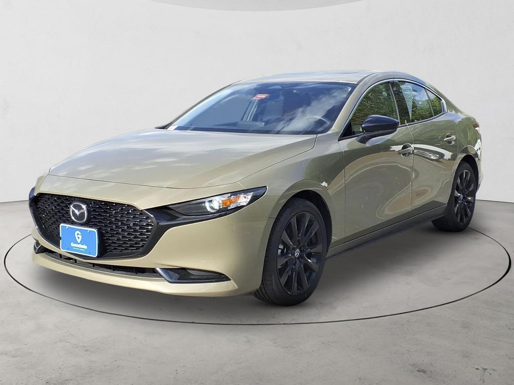 Sand Metallic 2025 Mazda MAZDA3 2.5 Carbon Turbo AWD Sedan All-Wheel Drive 6-Speed Automatic
