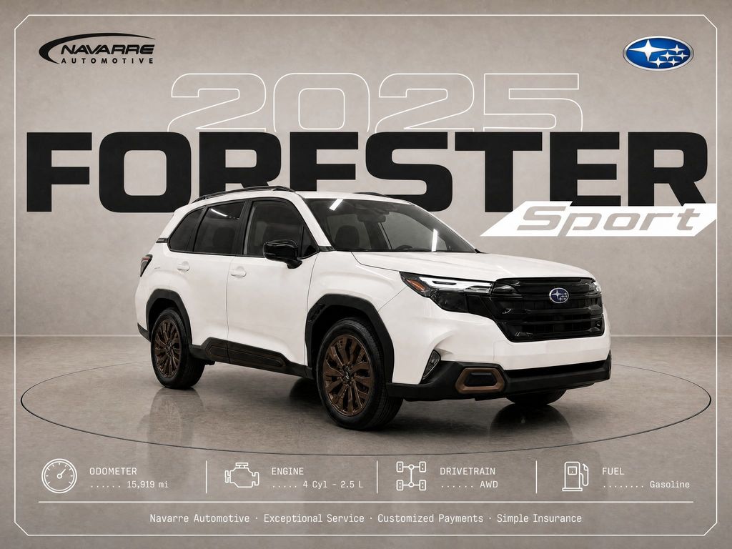 Crystal White Pearl 2025 Subaru Forester SUV / Crossover All-Wheel Drive Continuously Variable Transmission