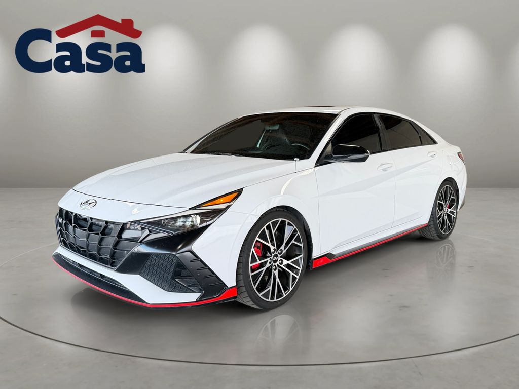 Ceramic White 2022 Hyundai Elantra N Sedan Front-Wheel Drive 8-Speed Manual