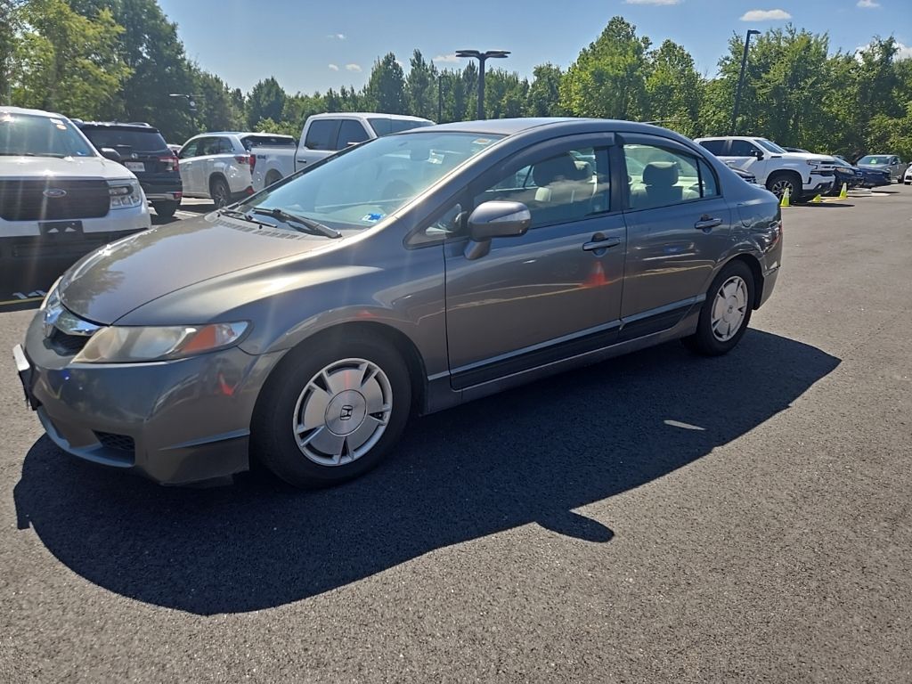Urban Titanium Metallic 2009 Honda Civic Hybrid Sedan Front-Wheel Drive Continuously Variable Transmission