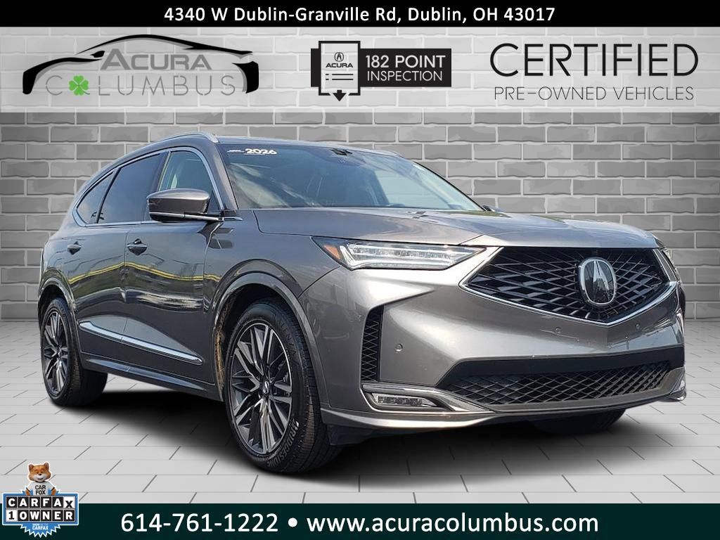 Liquid Carbon Metallic 2026 Acura MDX SUV / Crossover All-Wheel Drive Automatic