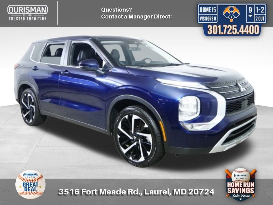 Cosmic Blue 2022 Mitsubishi Outlander SEL S-AWC SUV / Crossover All-Wheel Drive Continuously Variable Transmission