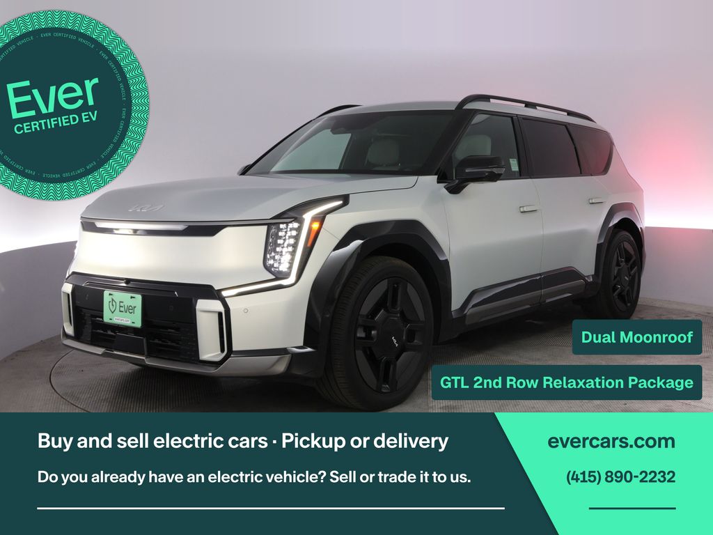 White (Ivory Silver Matte) 2024 Kia EV9 SUV / Crossover All-Wheel Drive 1-Speed Automatic