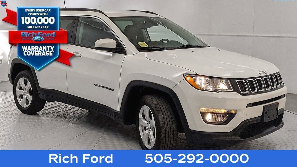 White Clearcoat 2021 Jeep Compass Latitude 4WD SUV / Crossover Four-Wheel Drive 9-Speed Automatic