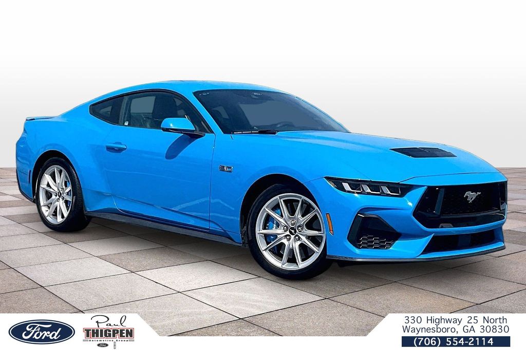 Grabber Blue Metallic 2024 Ford Mustang Coupe Rear-Wheel Drive Automatic