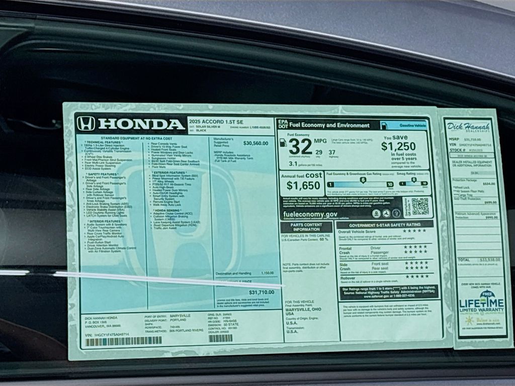 2025 Honda Accord SE