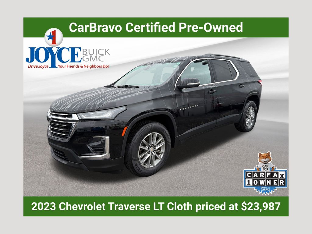 Mosaic Black Metallic 2023 Chevrolet Traverse SUV / Crossover Front-Wheel Drive 9-Speed Automatic