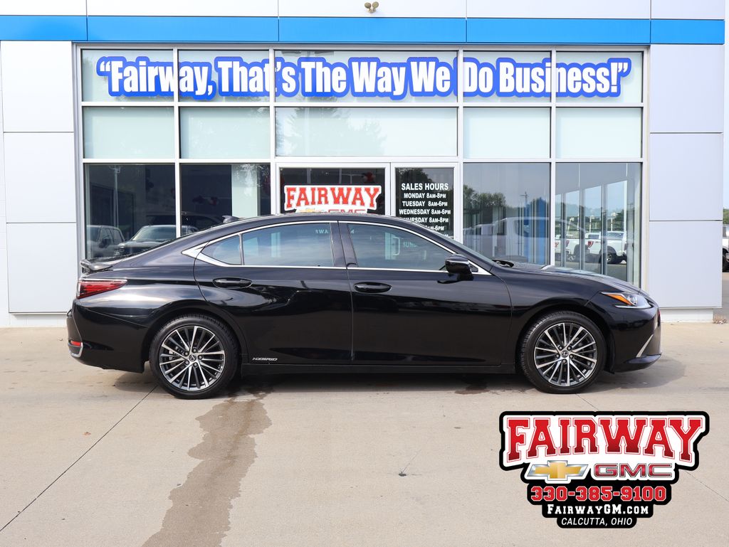 Black (Obsidian) 2022 Lexus ES Hybrid Sedan Front-Wheel Drive Continuously Variable Transmission
