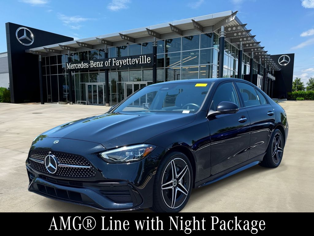 Black 2025 Mercedes-Benz C-Class Sedan Rear-Wheel Drive 9-Speed Automatic
