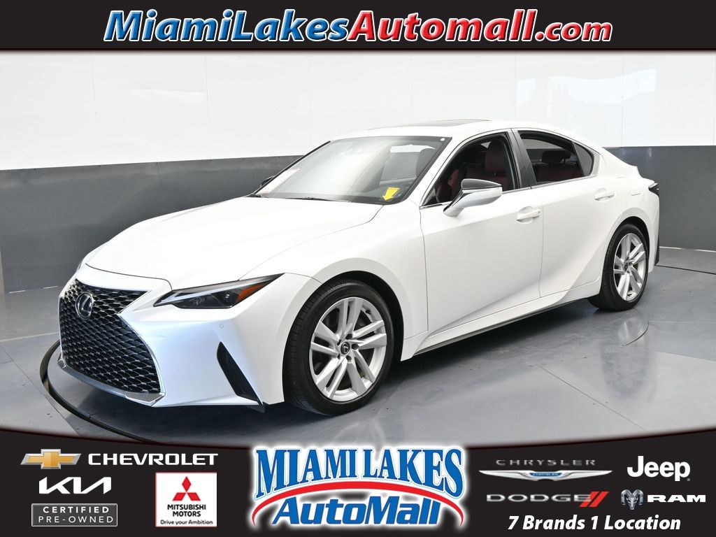 White Pearl 2024 Lexus IS Sedan Rear-Wheel Drive 8-Speed Automatic