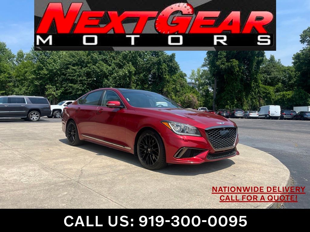 Red 2019 Genesis G80 3.8L RWD Sedan Rear-Wheel Drive 8-Speed Automatic