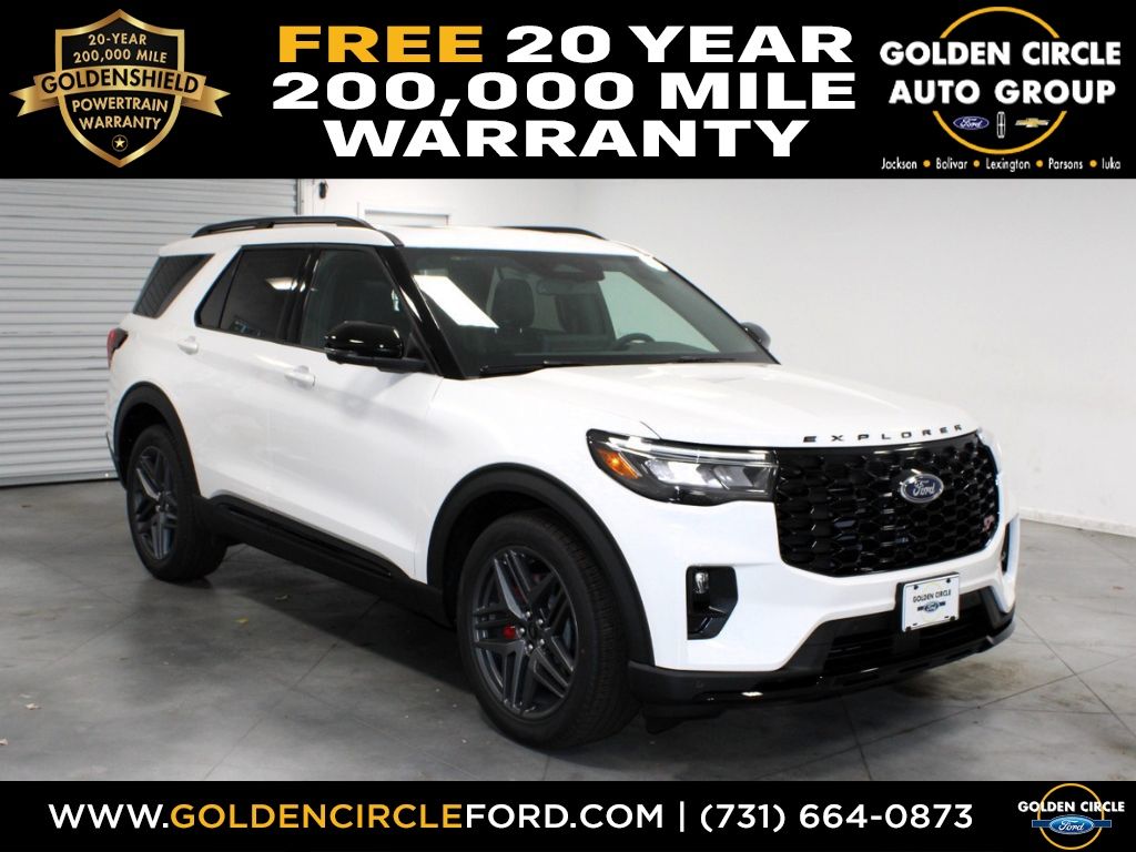 Star White Metallic Tri-Coat 2026 Ford Explorer SUV / Crossover All-Wheel Drive Automatic