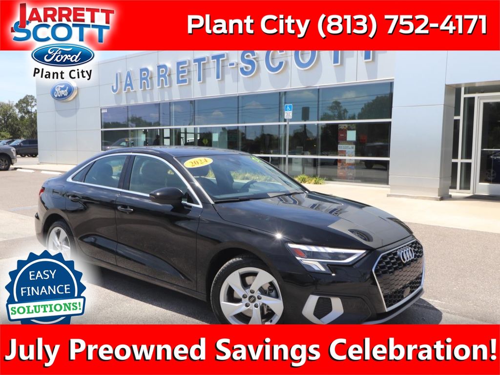 Blue 2024 Audi A3 Sedan Front-Wheel Drive 7-Speed Automatic