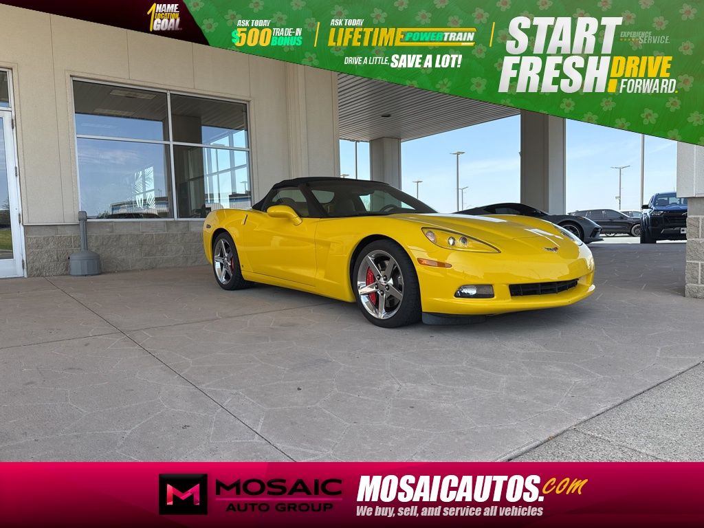 Velocity Yellow Tintcoat 2007 Chevrolet Corvette Convertible RWD Convertible Rear-Wheel Drive 6-Speed Automatic