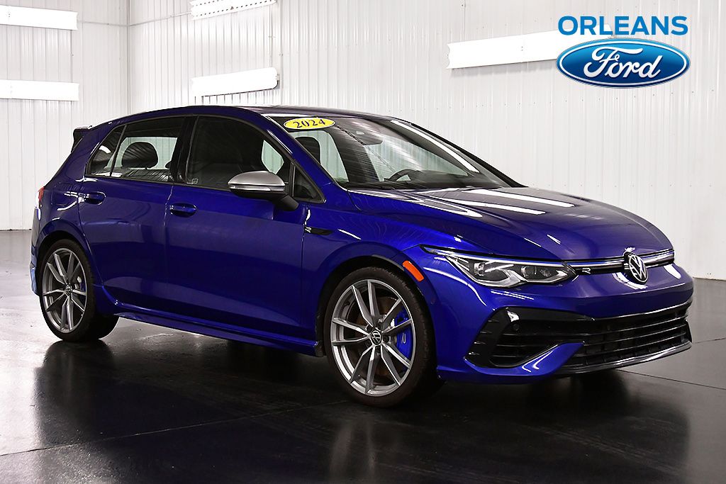Lapiz Blue Metallic 2024 Volkswagen Golf R Hatchback All-Wheel Drive 6-Speed Manual