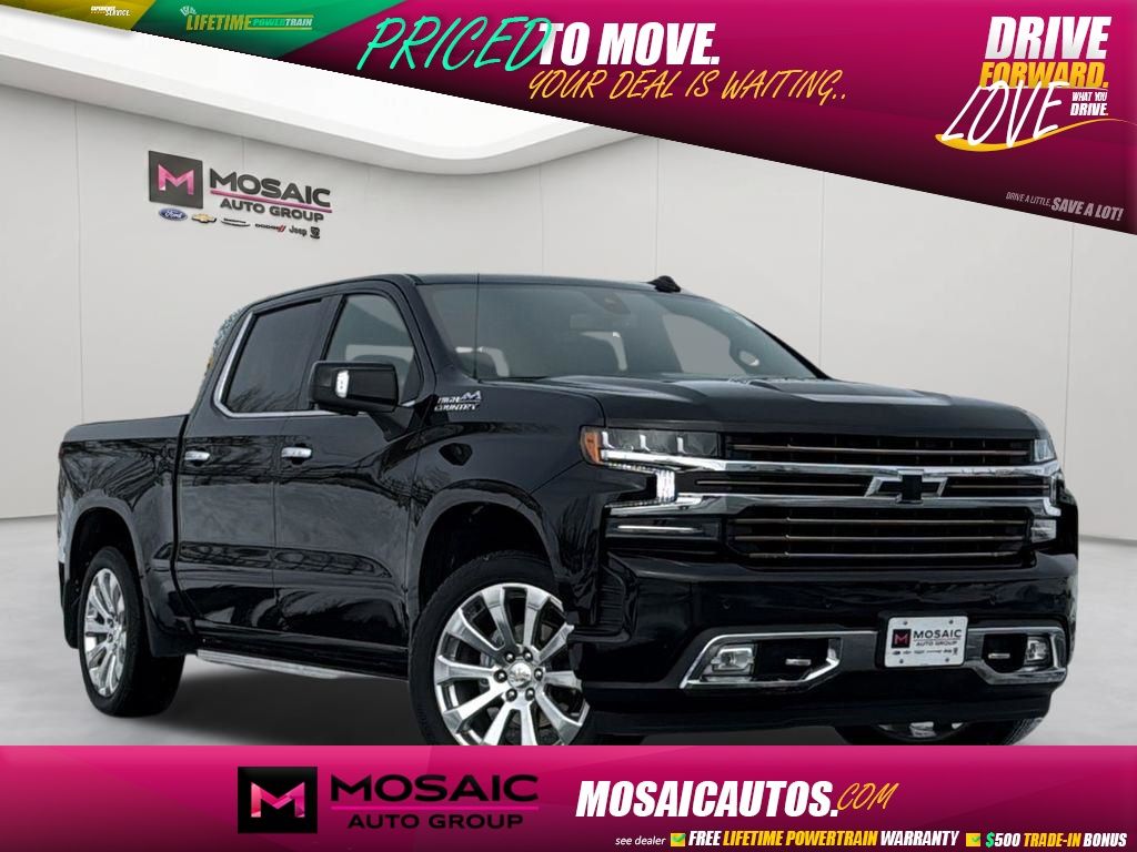 Black 2022 Chevrolet Silverado 1500 High Country Crew Cab 4WD Pickup Truck Four-Wheel Drive Automatic