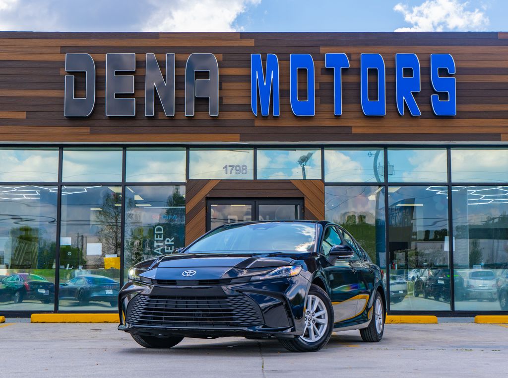 Black 2025 Toyota Camry LE FWD Sedan Front-Wheel Drive Continuously Variable Transmission