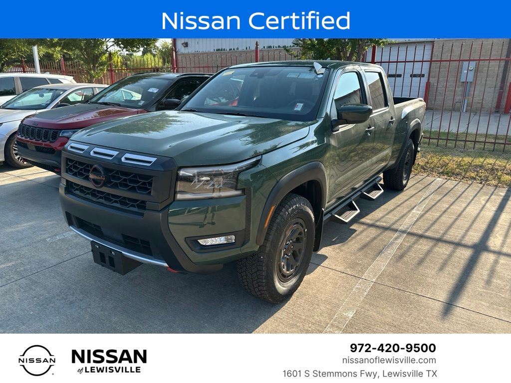 Tactical Green Metallic 2026 Nissan Frontier Pickup Truck Four-Wheel Drive 9-Speed Automatic Overdrive