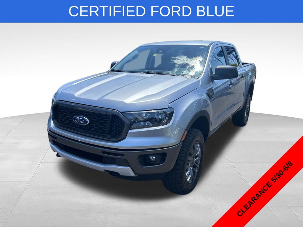Silver Metallic 2022 Ford Ranger XLT SuperCrew 4WD Pickup Truck Four-Wheel Drive Automatic