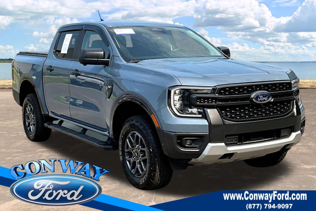 Blue (Azure Gray Metallic) 2024 Ford Ranger Pickup Truck Four-Wheel Drive Automatic