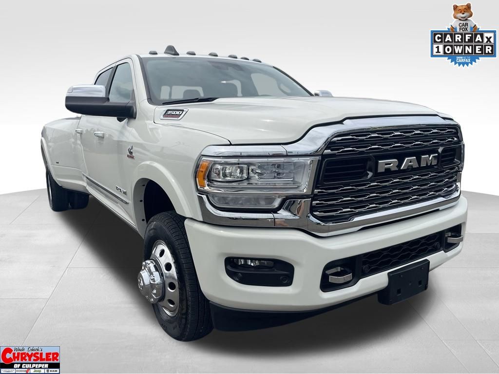 Pearl White 2020 RAM 3500 Pickup Truck Four-Wheel Drive 6-Speed Automatic