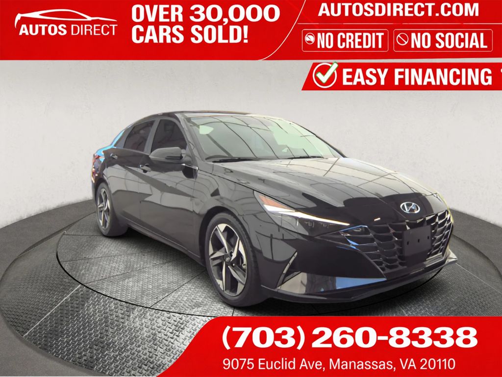 Phantom Black 2022 Hyundai Elantra Sedan Front-Wheel Drive Continuously Variable Transmission