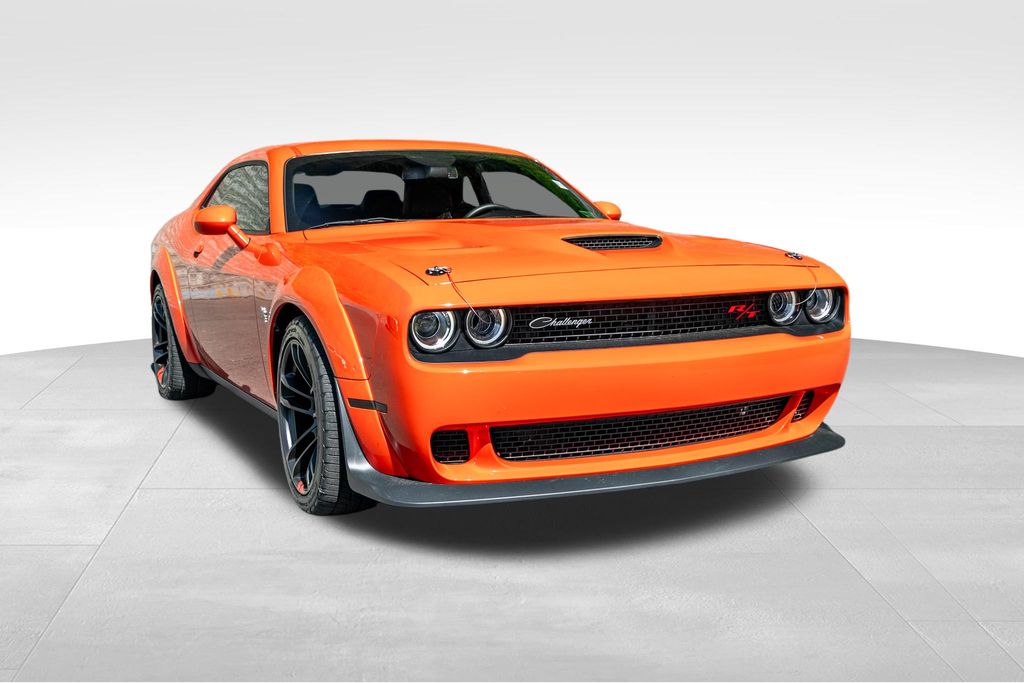Go Mango! 2023 Dodge Challenger Coupe Rear-Wheel Drive 6-Speed Manual