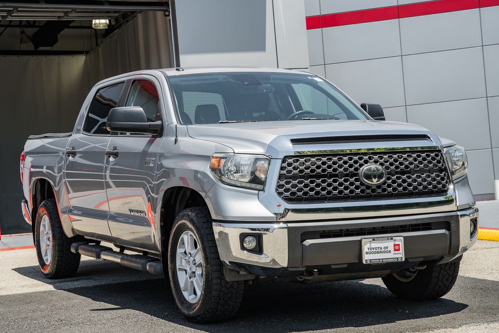 Silver Sky Metallic 2019 Toyota Tundra SR5 CrewMax 5.7L 4WD Pickup Truck Four-Wheel Drive 6-Speed Automatic