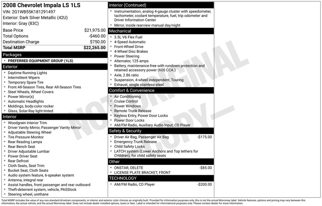 2008 Chevrolet Impala LS - Image 3