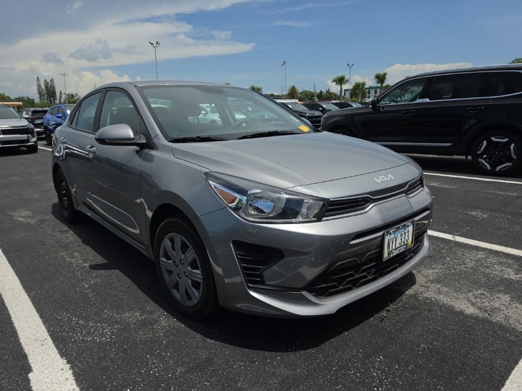 Steel Gray 2023 Kia Rio Sedan Front-Wheel Drive Continuously Variable Transmission