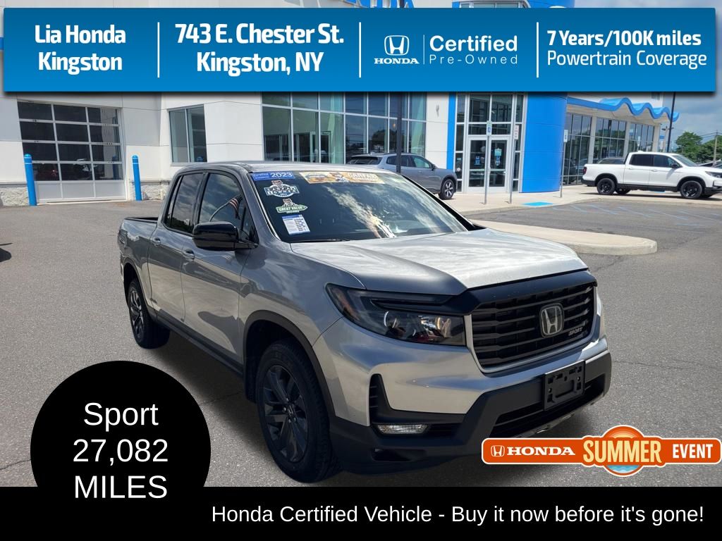 Lunar Silver Metallic 2023 Honda Ridgeline Pickup Truck All-Wheel Drive 9-Speed Automatic