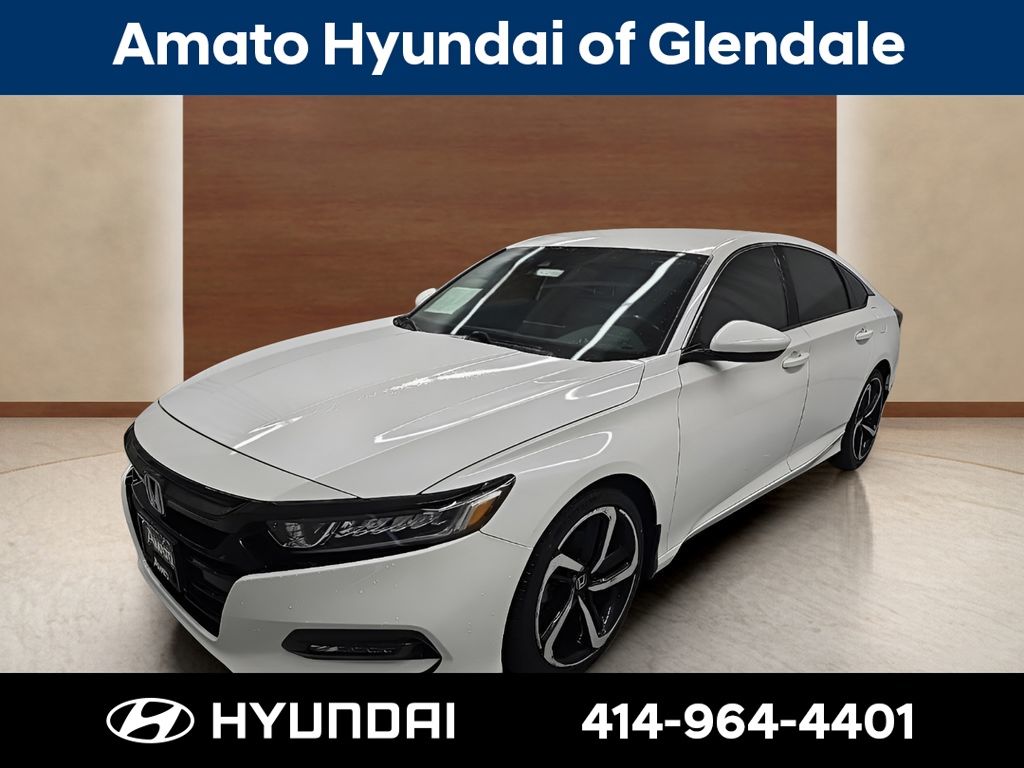 White 2020 Honda Accord Sedan Front-Wheel Drive Continuously Variable Transmission