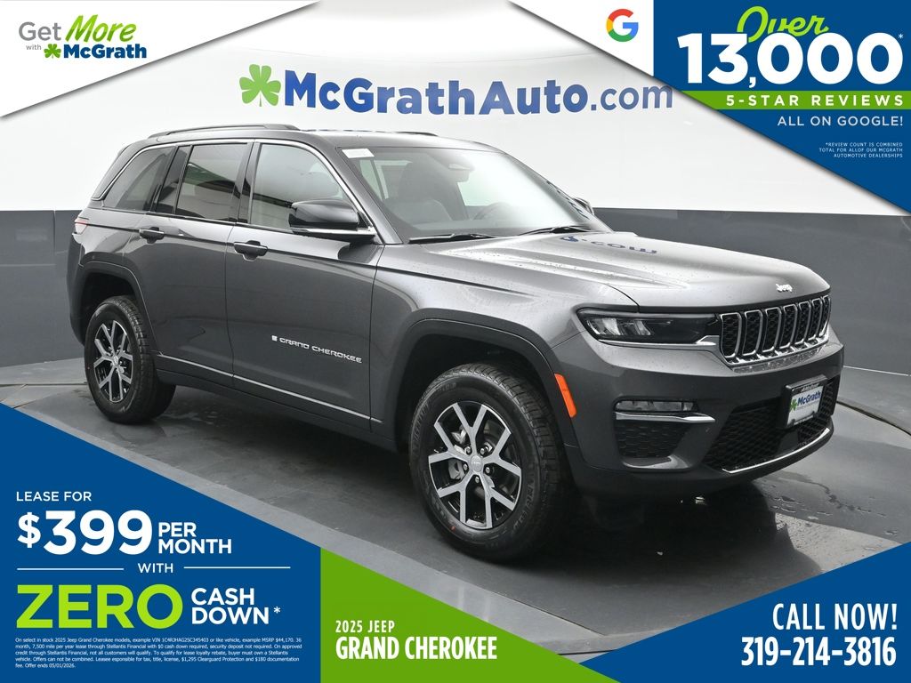 Baltic Gray Metallic Clearcoat 2025 Jeep Grand Cherokee Limited 4WD SUV / Crossover Four-Wheel Drive 8-Speed Automatic