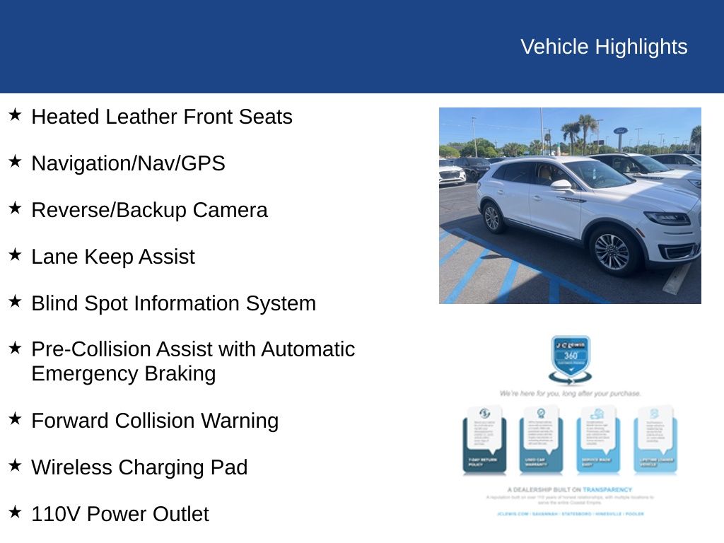 2019 Lincoln Nautilus Select