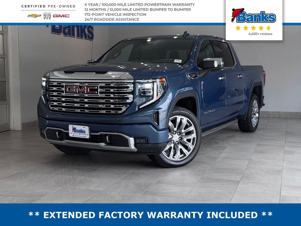 Downpour Metallic 2025 GMC Sierra 1500 Denali Crew Cab 4WD Pickup Truck Four-Wheel Drive Automatic