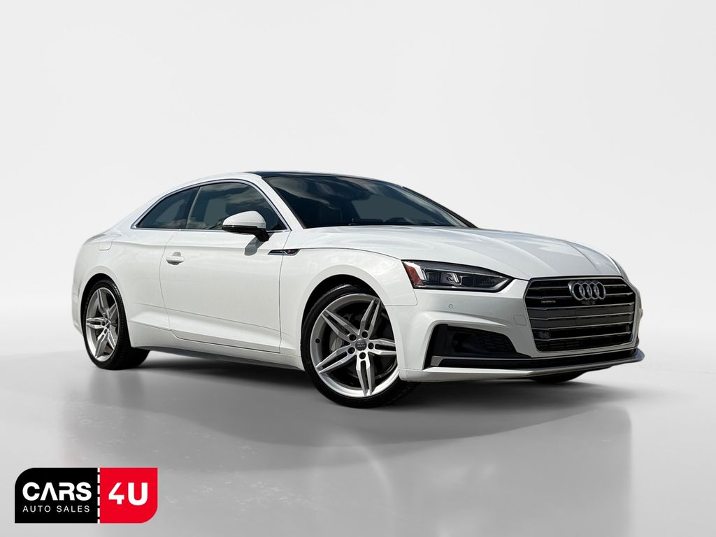 Glacier White 2018 Audi A5 2.0T quattro Prestige Coupe AWD Coupe All-Wheel Drive 7-Speed Automatic