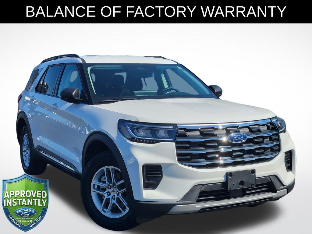 White Metallic 2025 Ford Explorer SUV / Crossover All-Wheel Drive Automatic